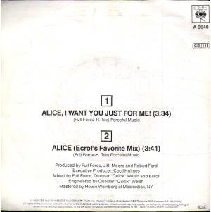 Alice, I want you just for me - Alice